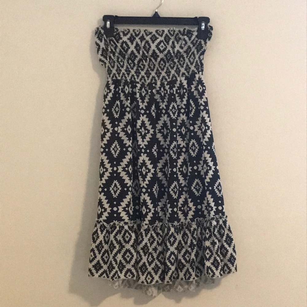 Aztec Strapless Dress